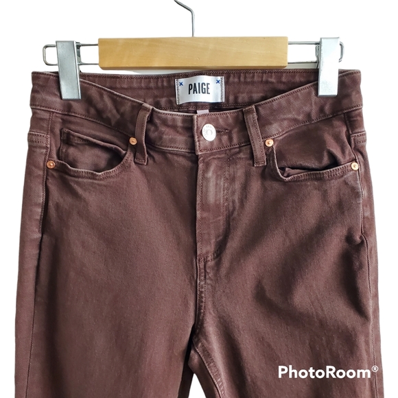 Paige Brown Hoxton Slim Jeans Pant Size 25 - Picture 3 of 14